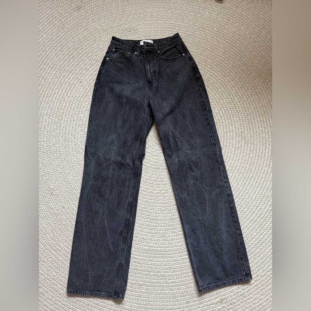 Abercrombie & Fitch Black Straight Leg Jeans